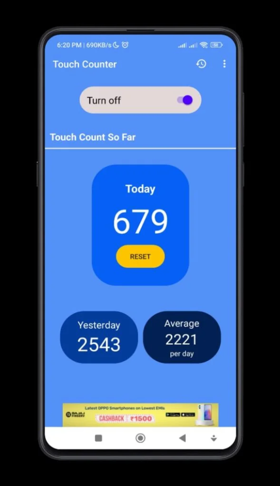 Touch Counter — Today's Count