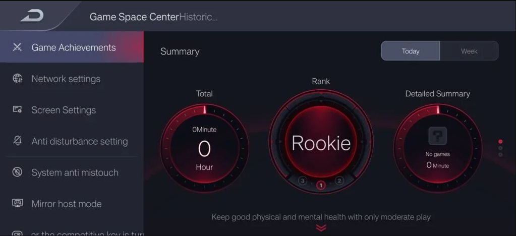 Game Space Center — Achievements & Summary